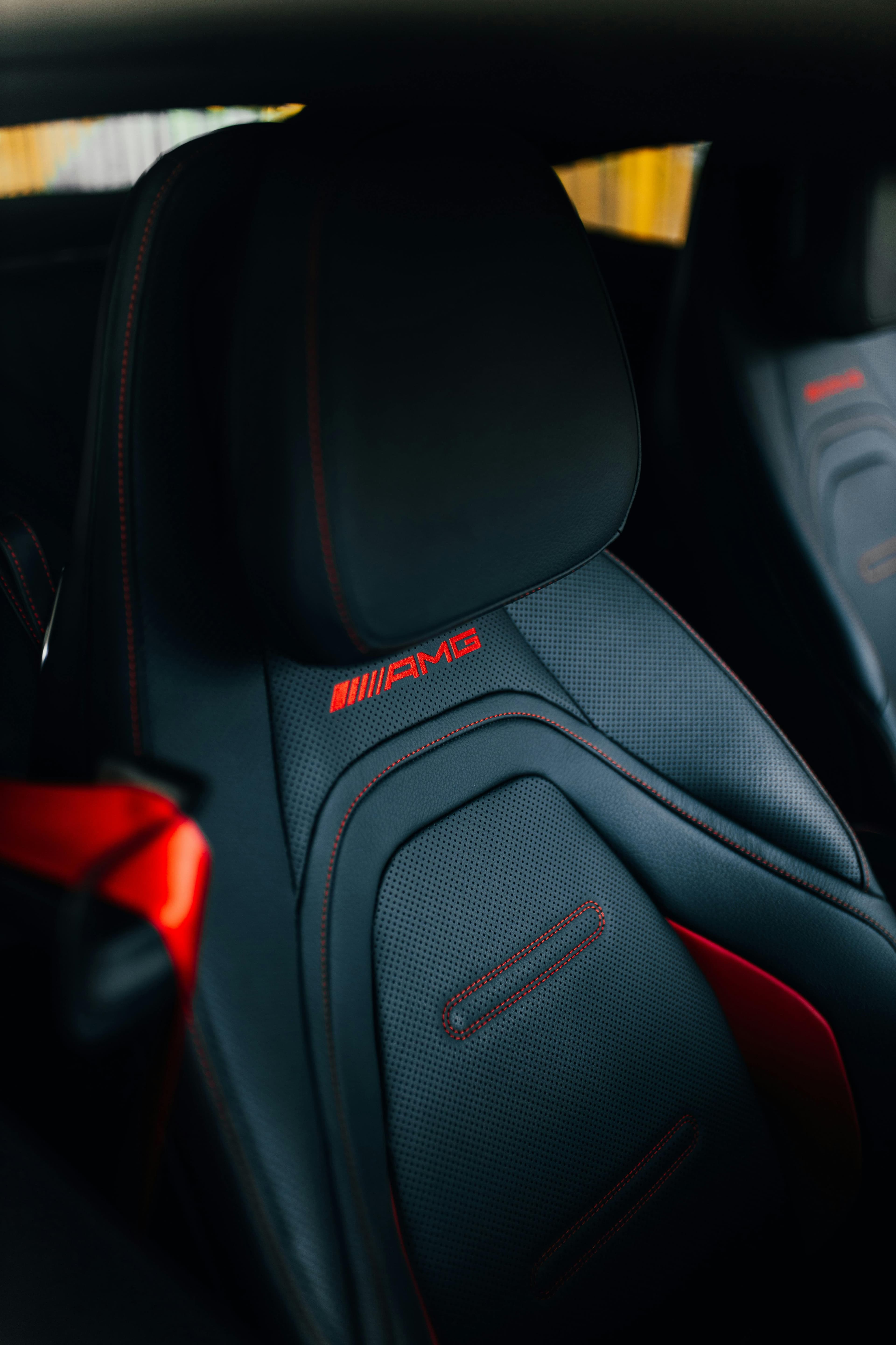 Tailored seat cover detail showing stitching and fitment.